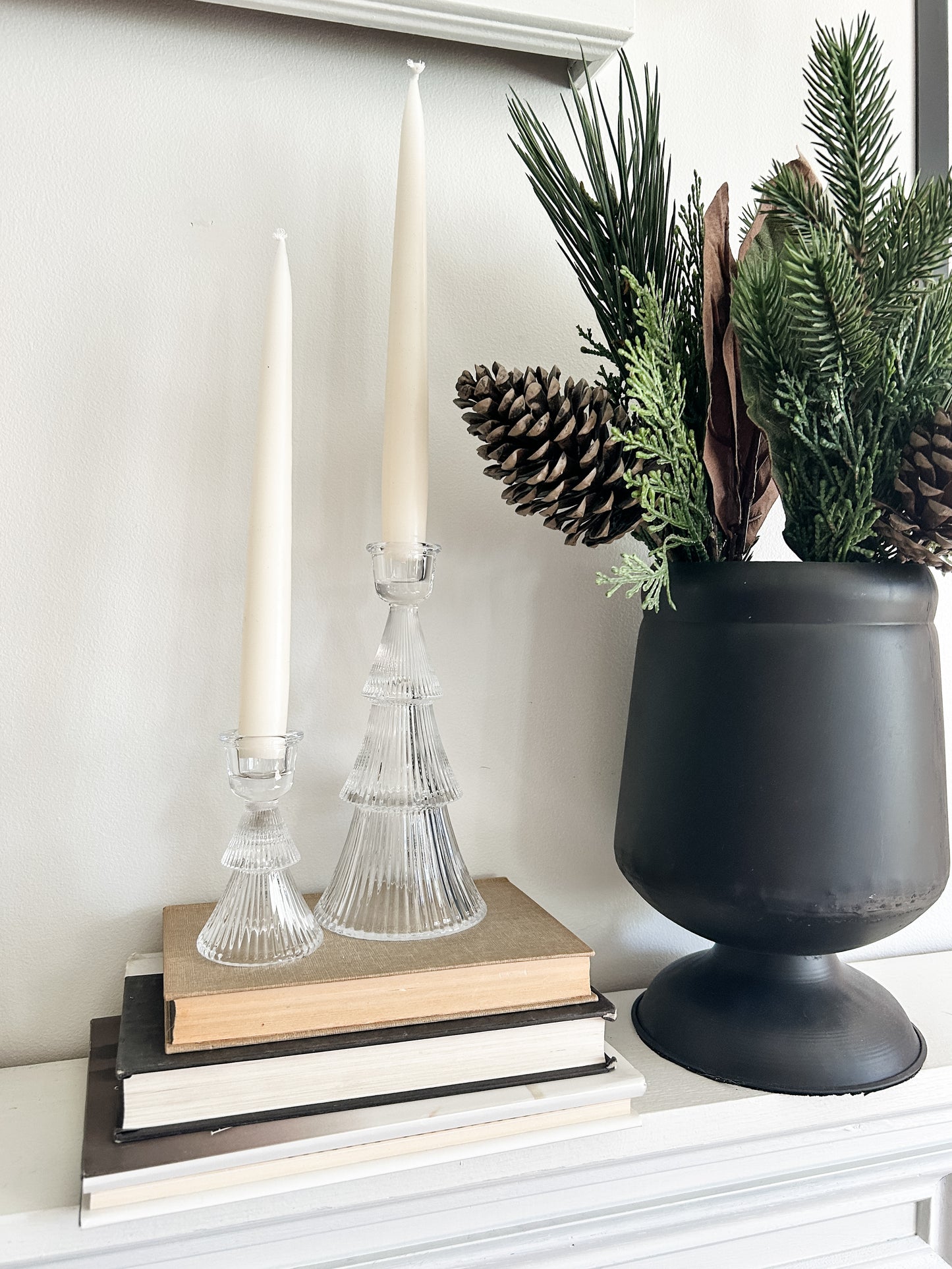 Clear Glass Tree Taper Holders