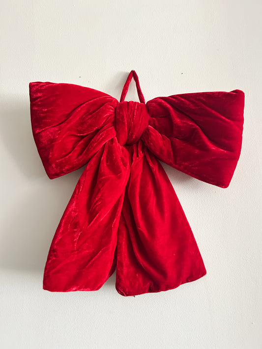 Red Velvet Oversized Stuff Bow