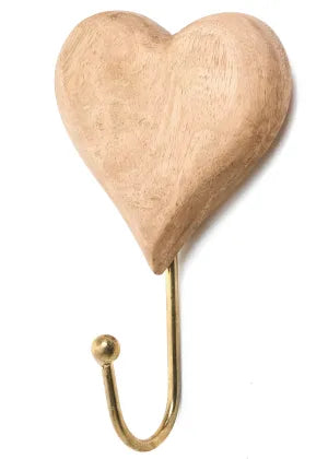 Wood Heart Wall Hook