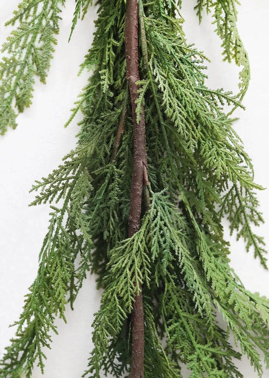 Real Touch Sequoia Cypress Banister Garland- 110"