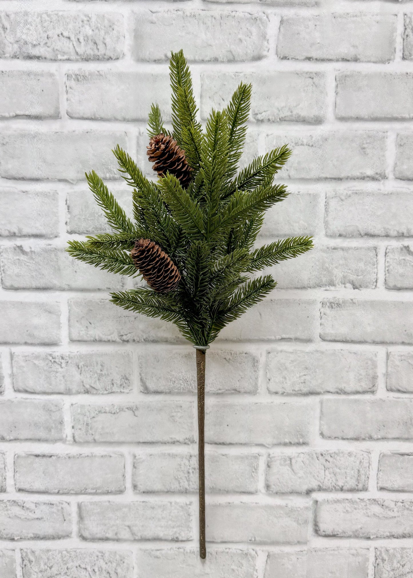 Real Touch Spruce & Pinecone Spray- 23"