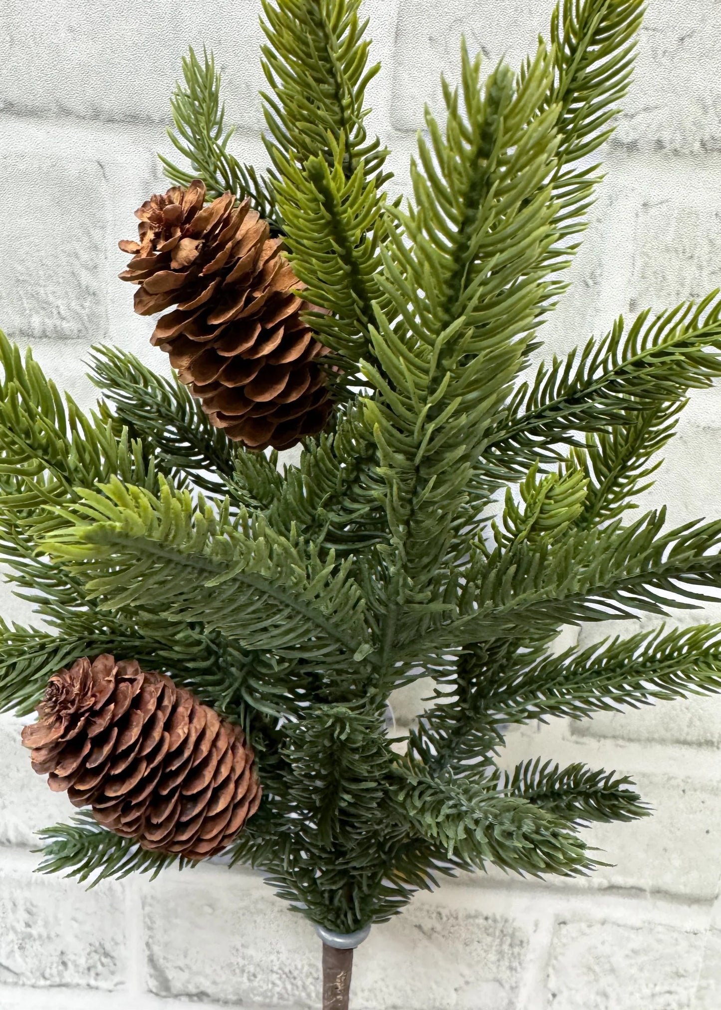 Real Touch Spruce & Pinecone Spray- 23"