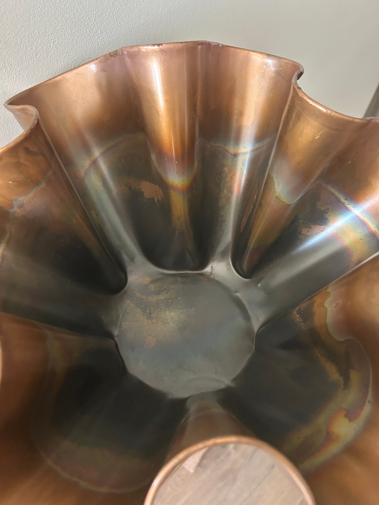 Organic Shaped Copper Statement Bowl