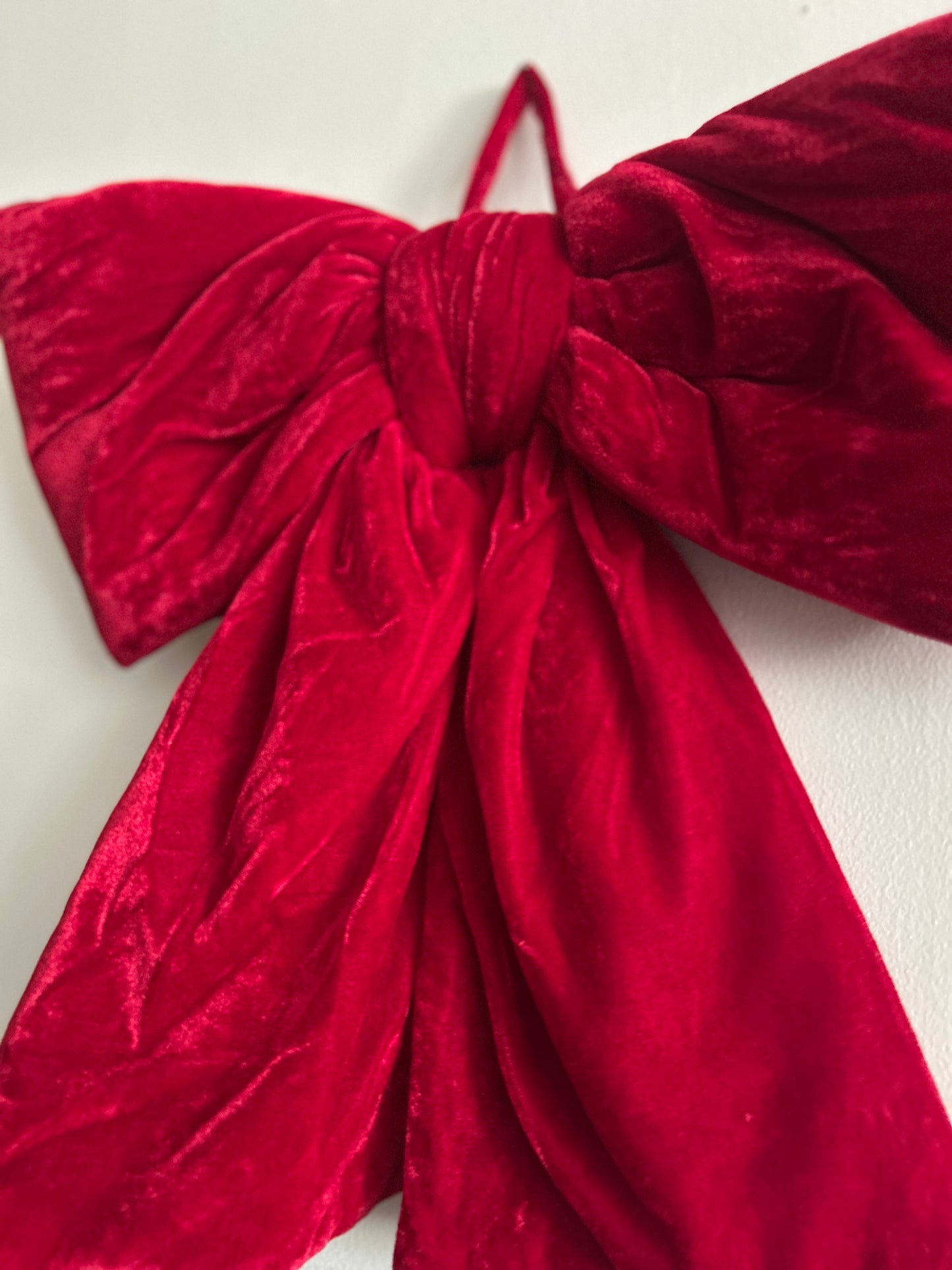 Red Velvet Oversized Stuff Bow