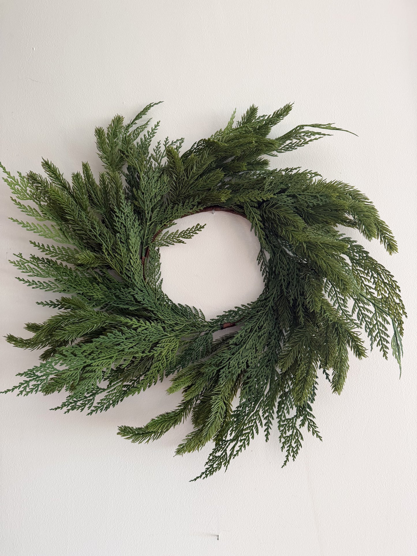 Real Touch Spruce & Cedar Wreath