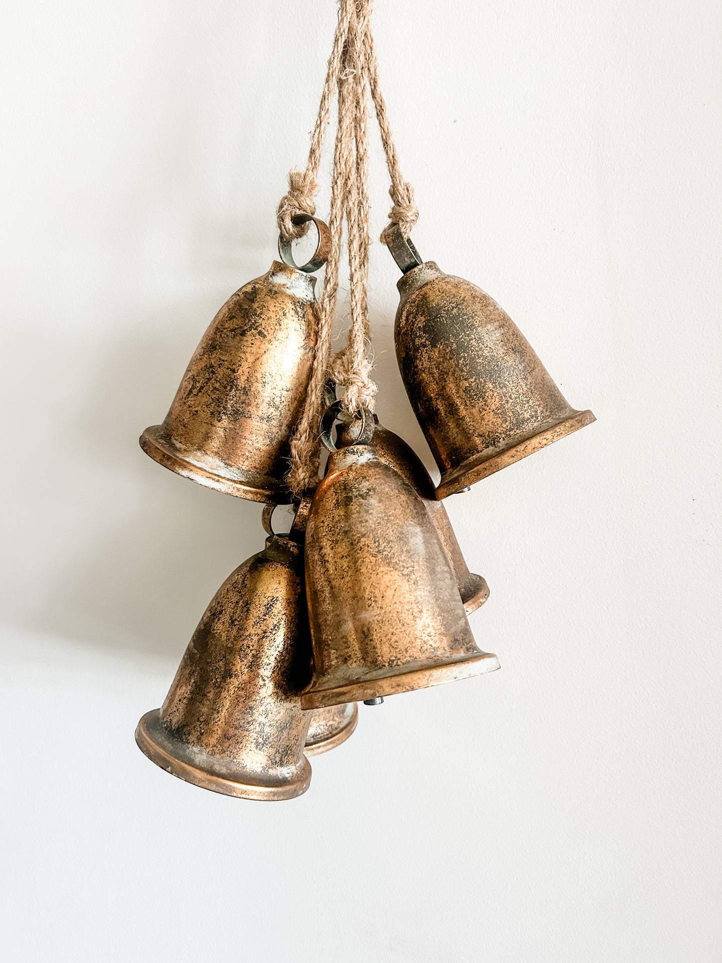 Bronze Patinaed Liberty Bells 6 Piece Cluster