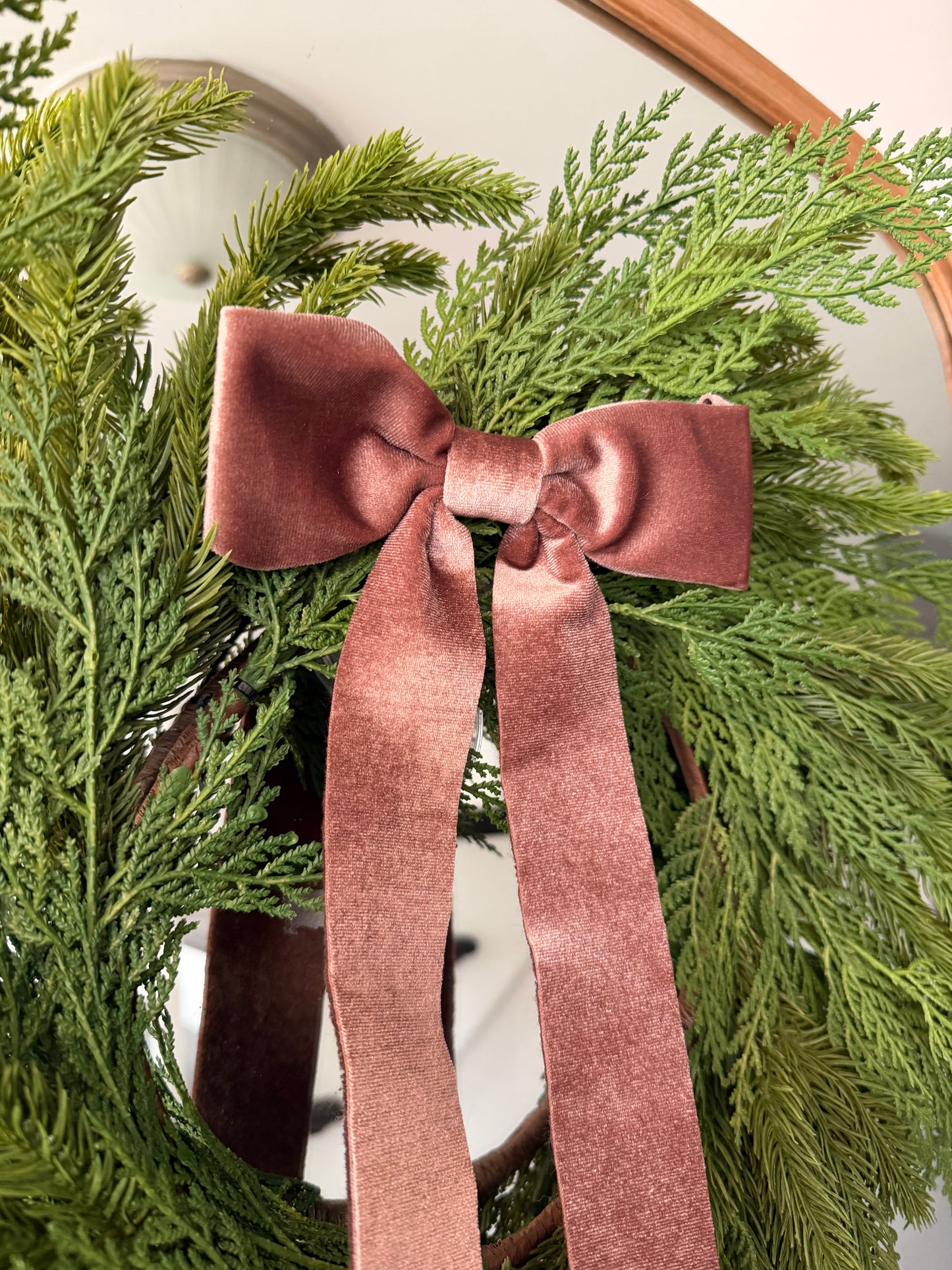 Mocha Velvet Clip Bow