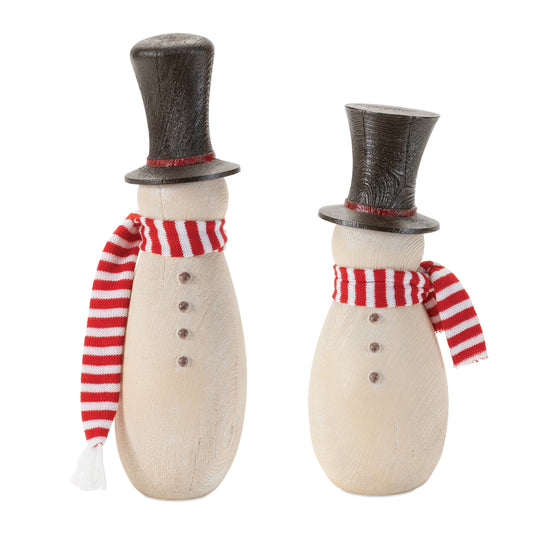 Red Scarf Whimsical Snowman Set