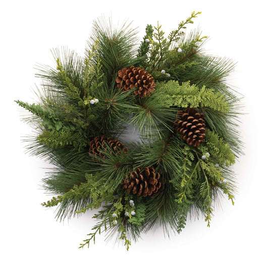 Mixed Pine & Pinecone Wreath