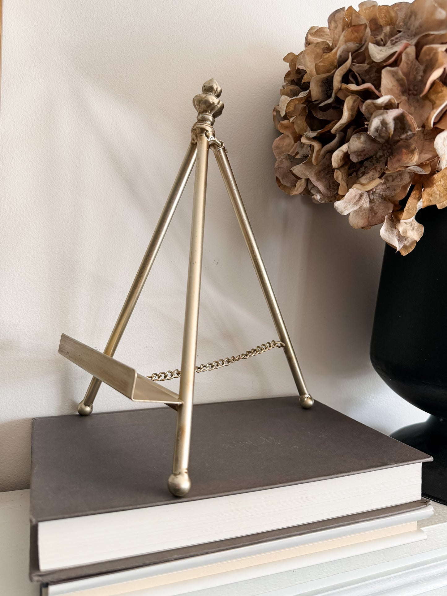Antiqued Pewter Gold Easel