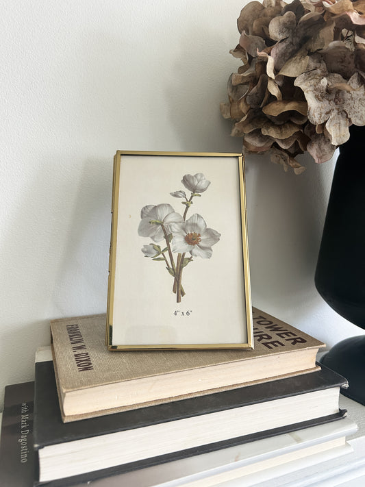 Brass 4x6 Glass Photo Frame