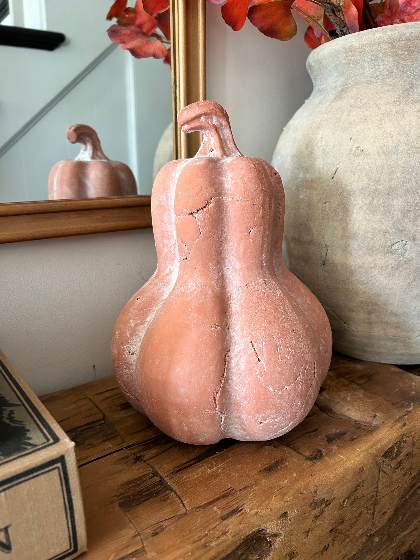 Large Orange Terracotta Gourd