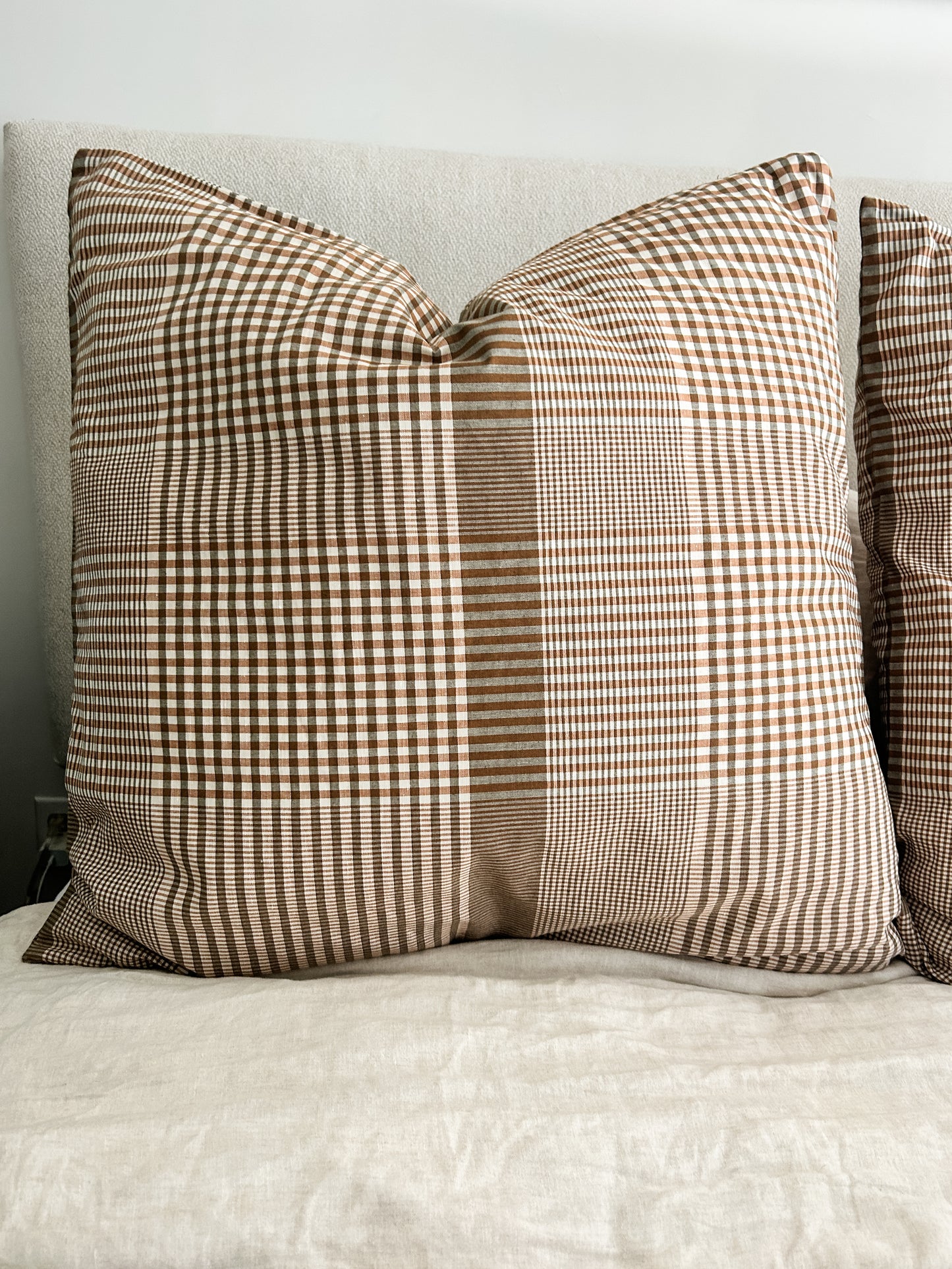 Oversized Plaid Pillow- 28"