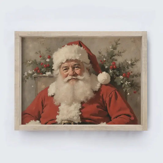 Vintage Santa Framed Print