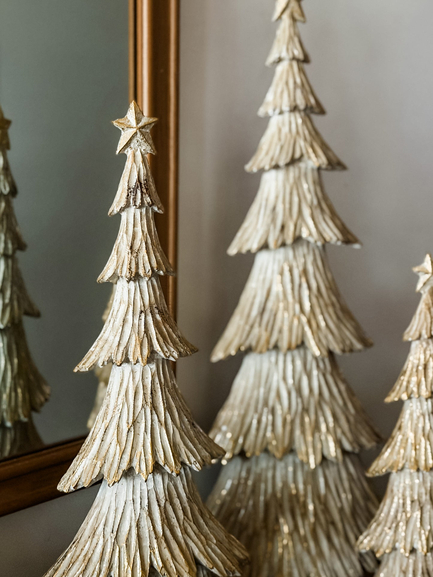 Gold Textured Trees Assorted Sizes