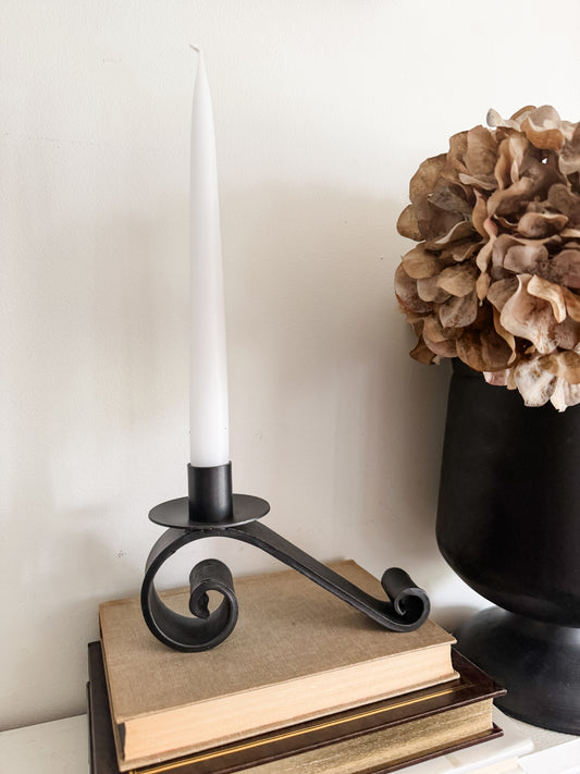 Wrought Iron Curled Candle Holder