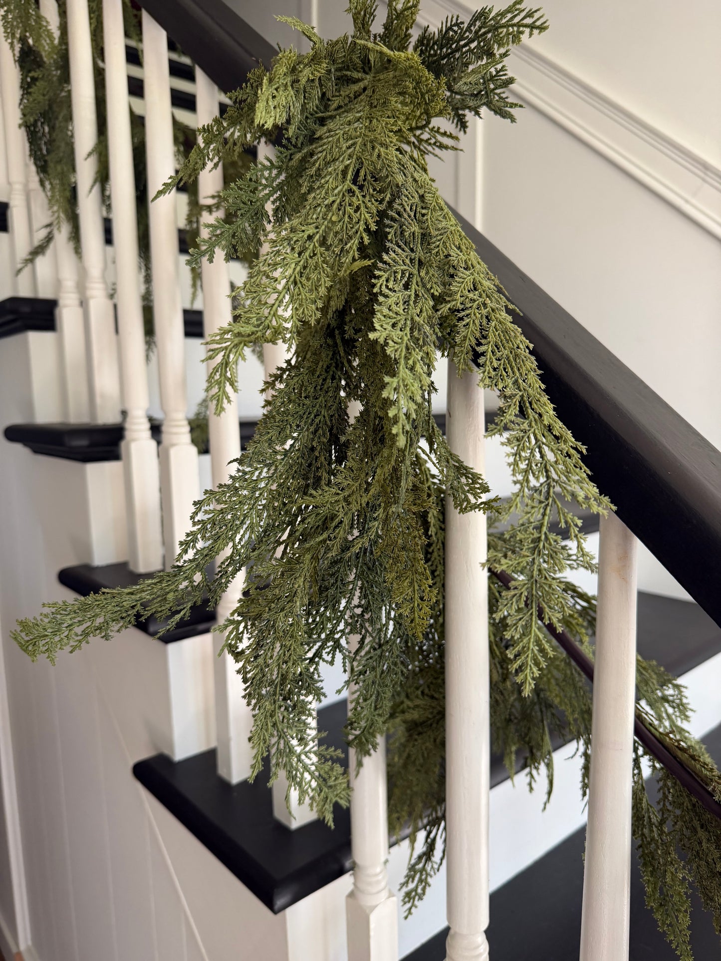Real Touch Sequoia Cypress Banister Garland- 110"