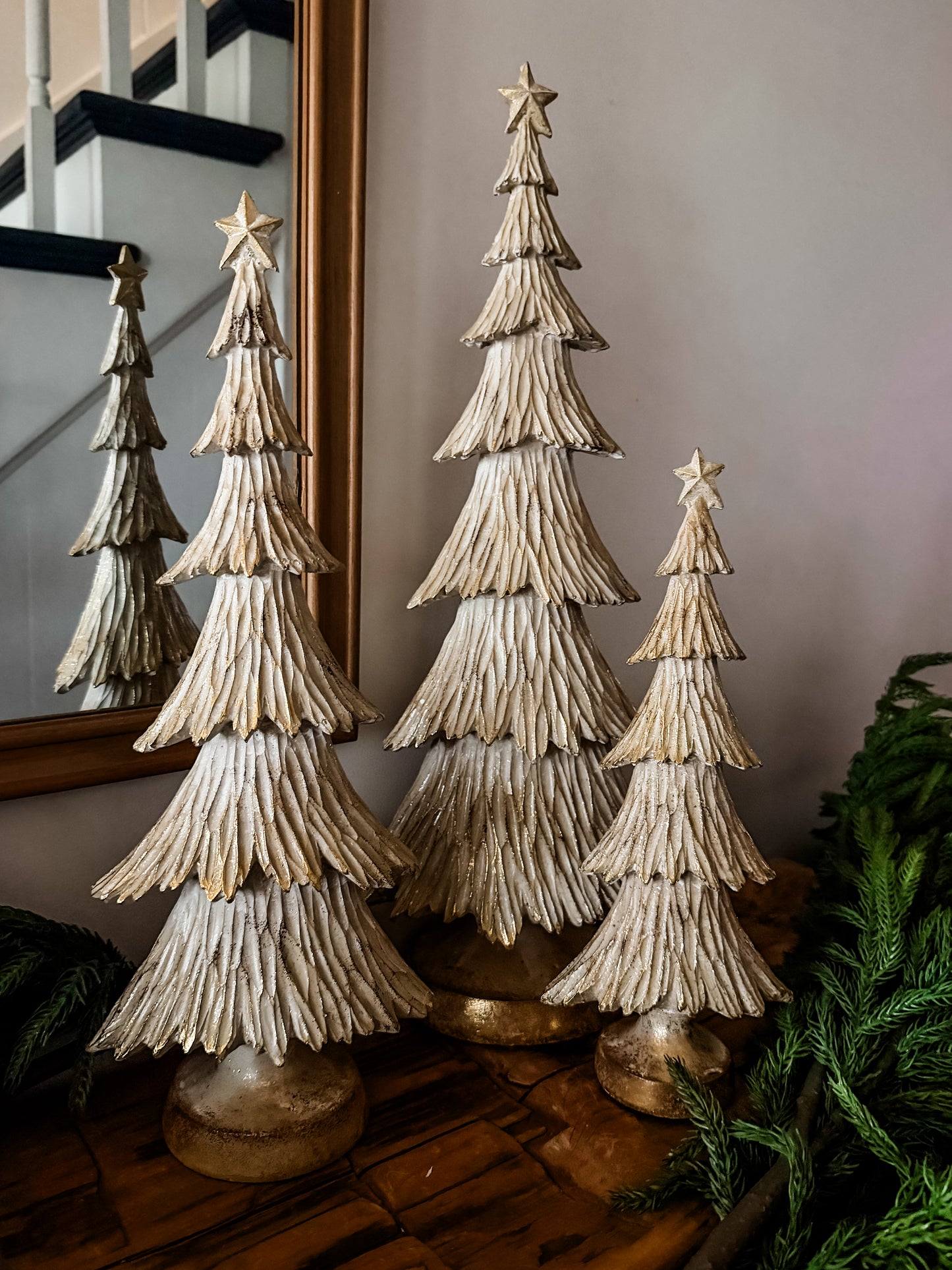 Gold Textured Trees Assorted Sizes