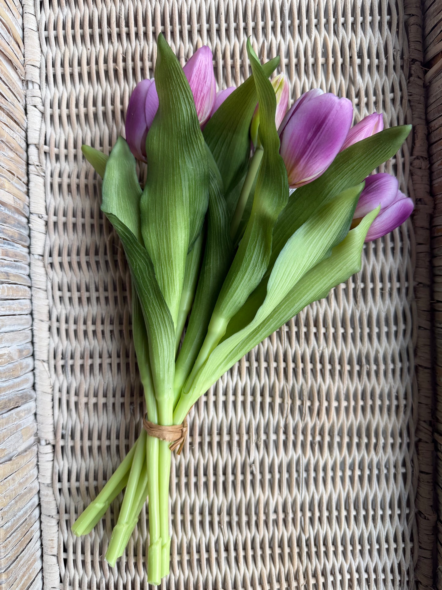 Lavender & White Dynasty Tulip Bouquet-12”