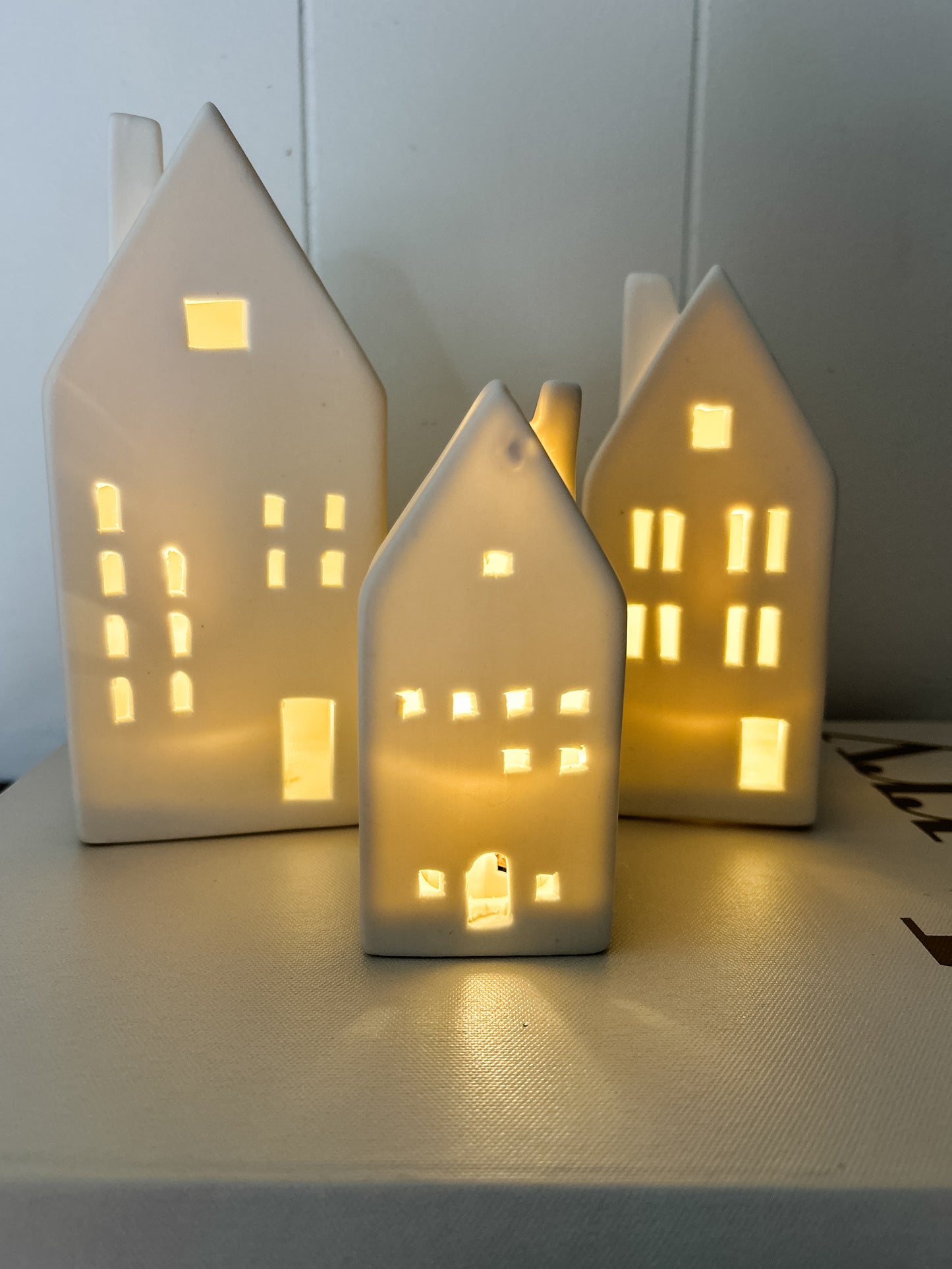 Light Up Holiday House Set of 3- StyleB
