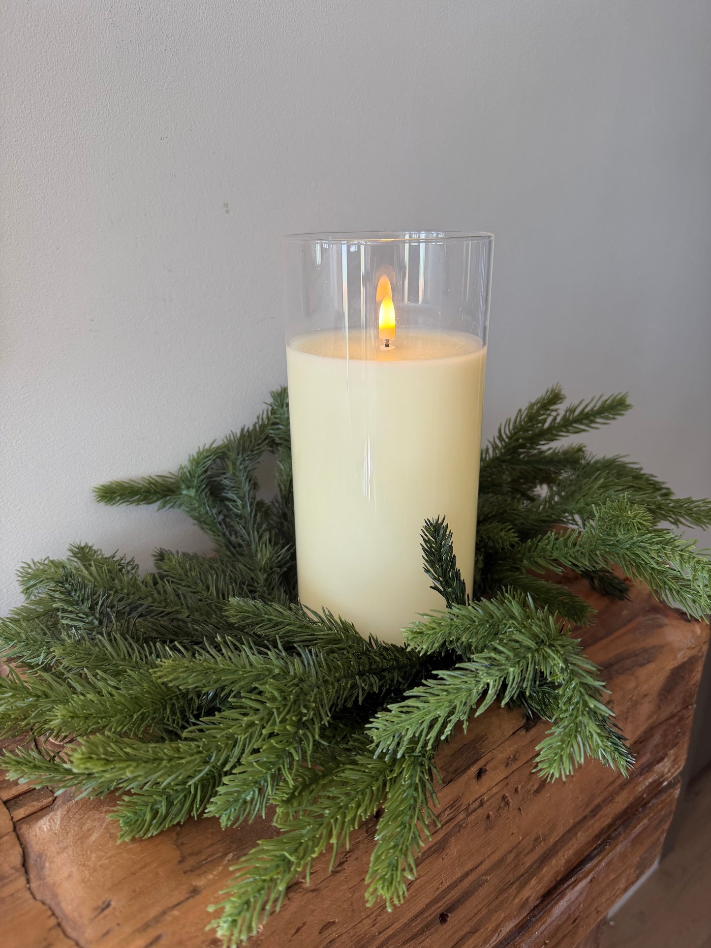 Real Touch Spruce Candle Ring