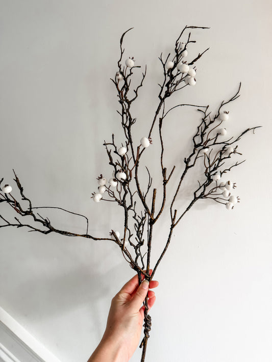 Weather Resistant White Berry Matte Stem