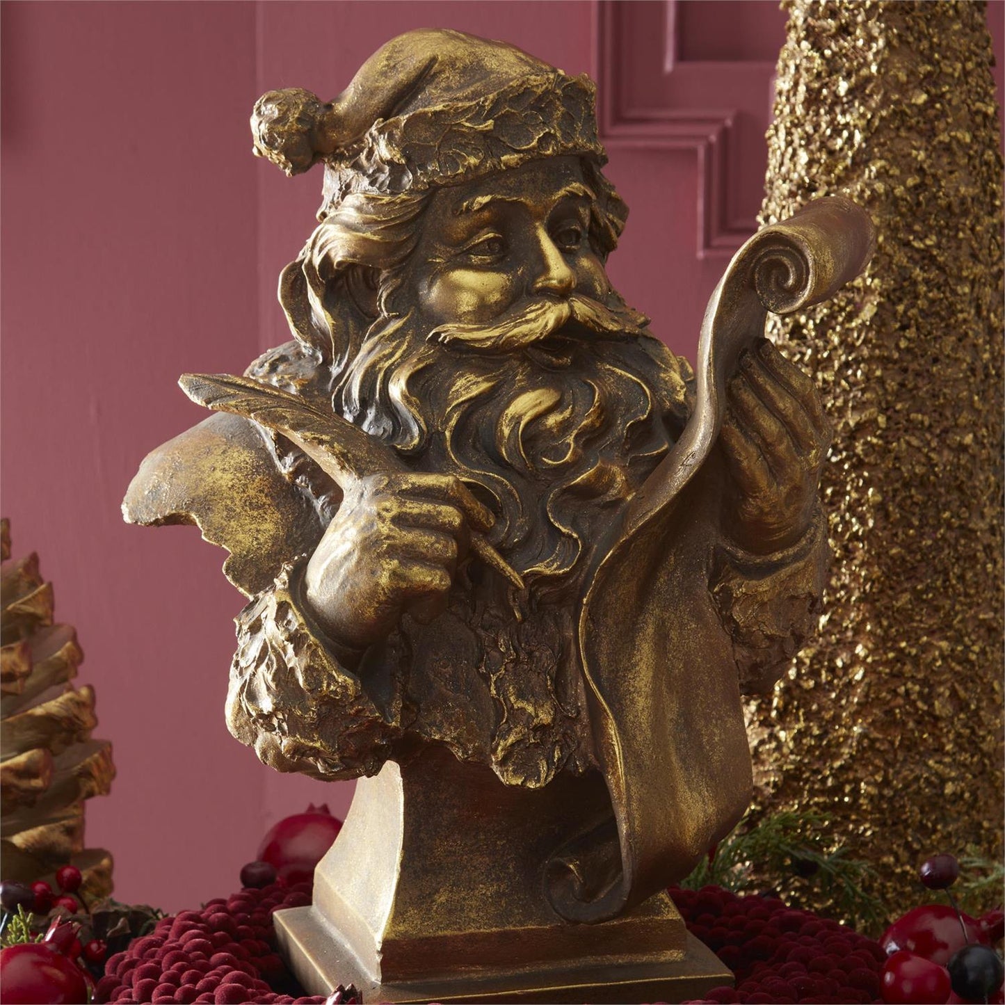 Gold Santa Bust