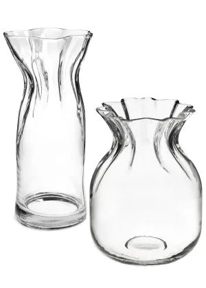 Glass Curvy Vases Assorted Sizes