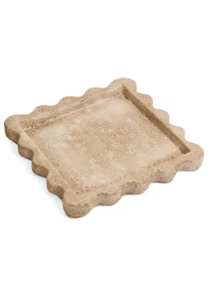 Cement Wavy Travertine Look Trinket Plate