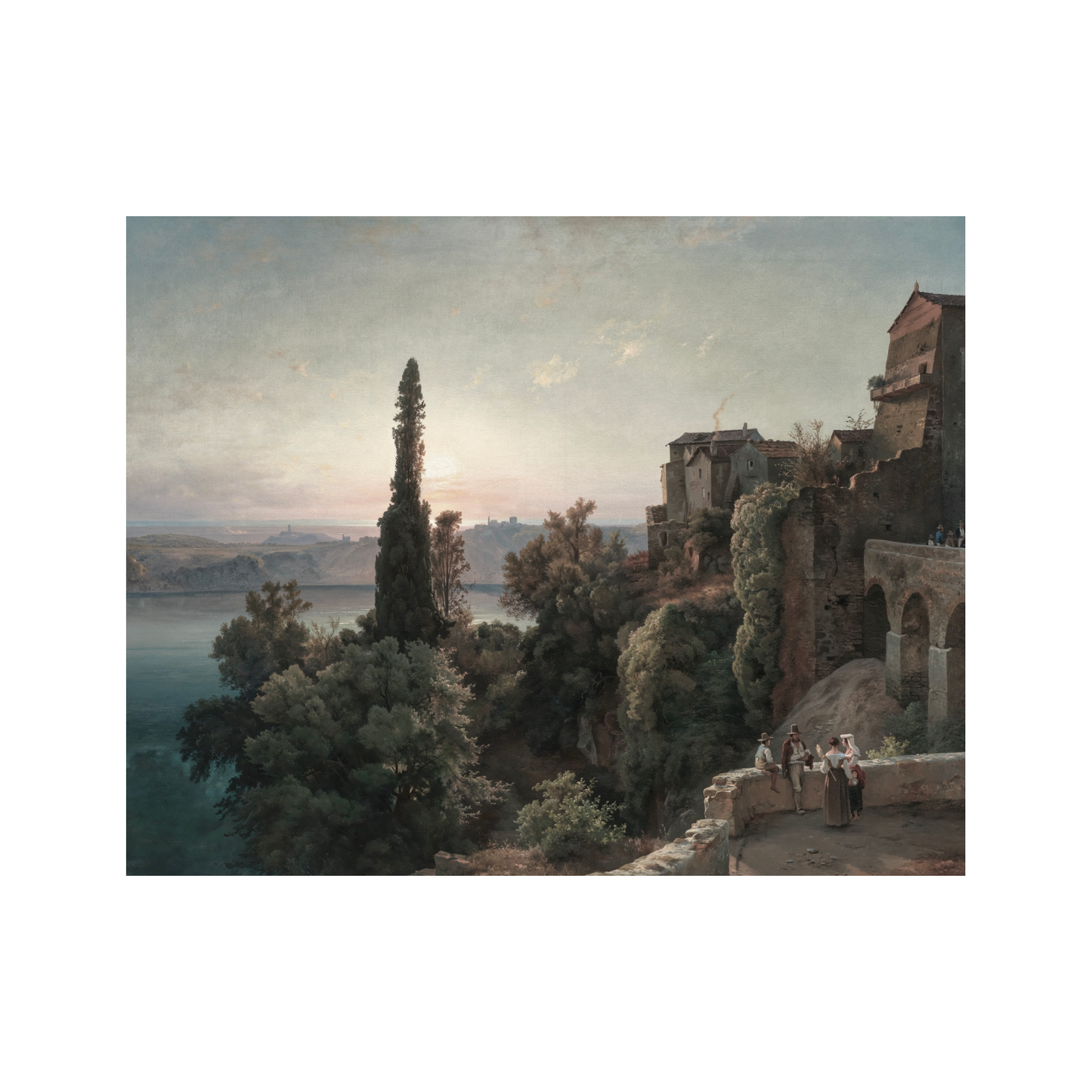 View of Lake Nemi Art Print (no frame)