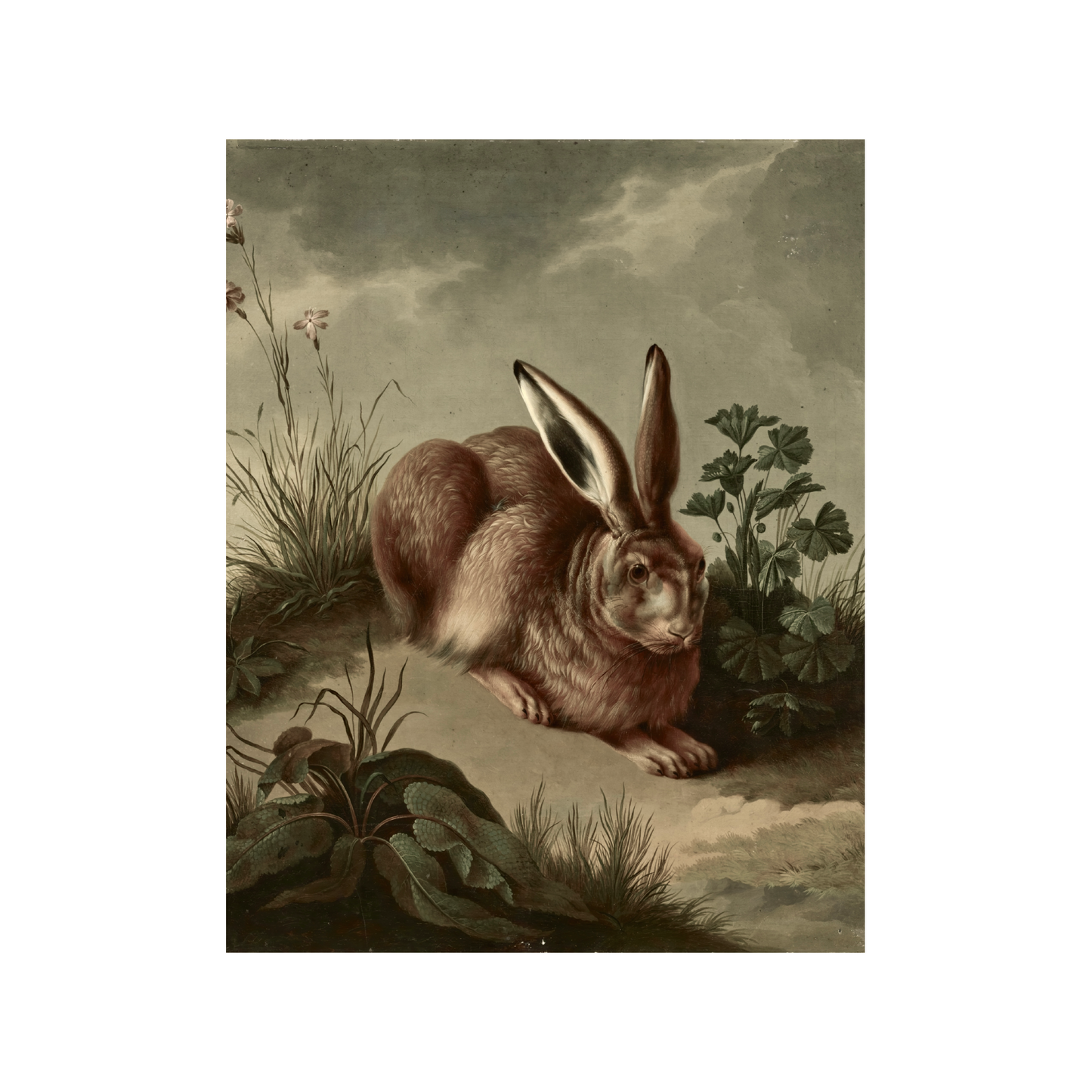 Rabbit Vintage Art Print (no frame)- 8" x 10"