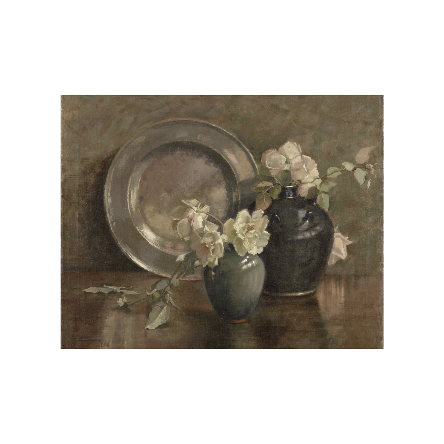 Study in Greys Still Life Vintage Art Print (no frame)