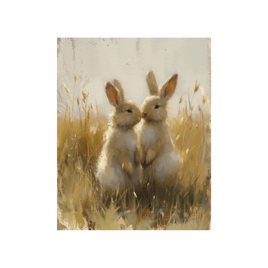 Twin Bunnies Print (no frame)- Best Seller
