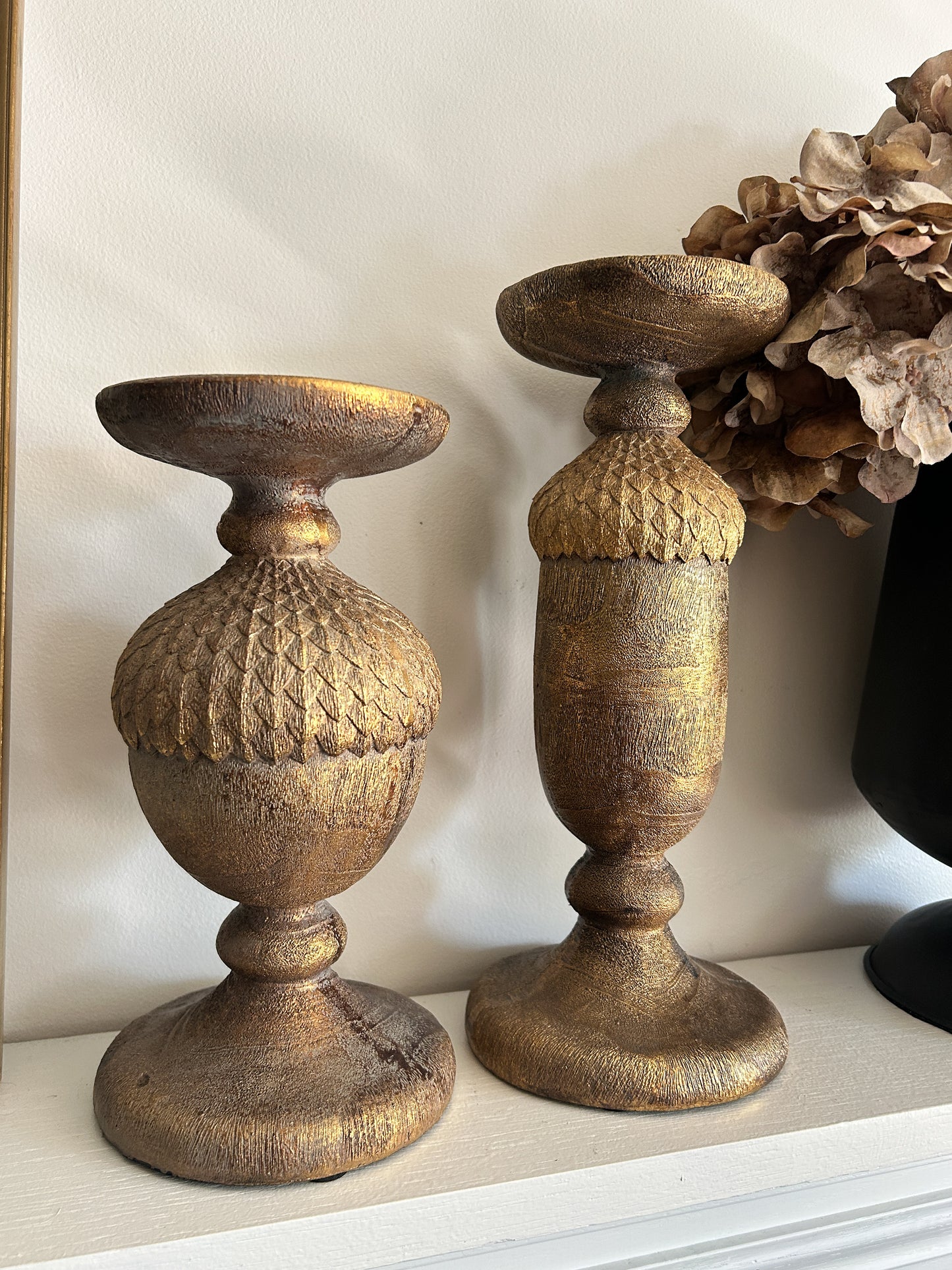 Acorn Pillar Candle Holders