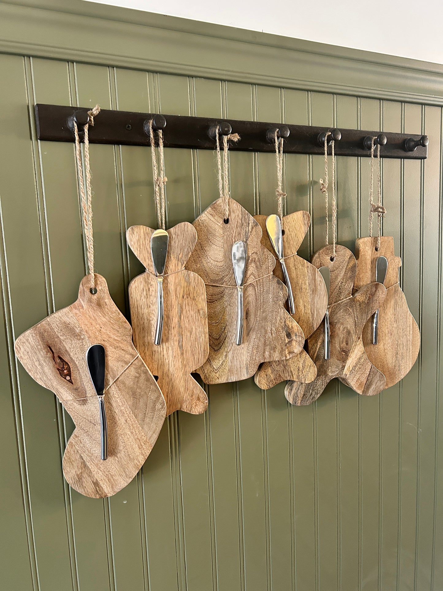 Mango Wood Holiday Icon Board Set