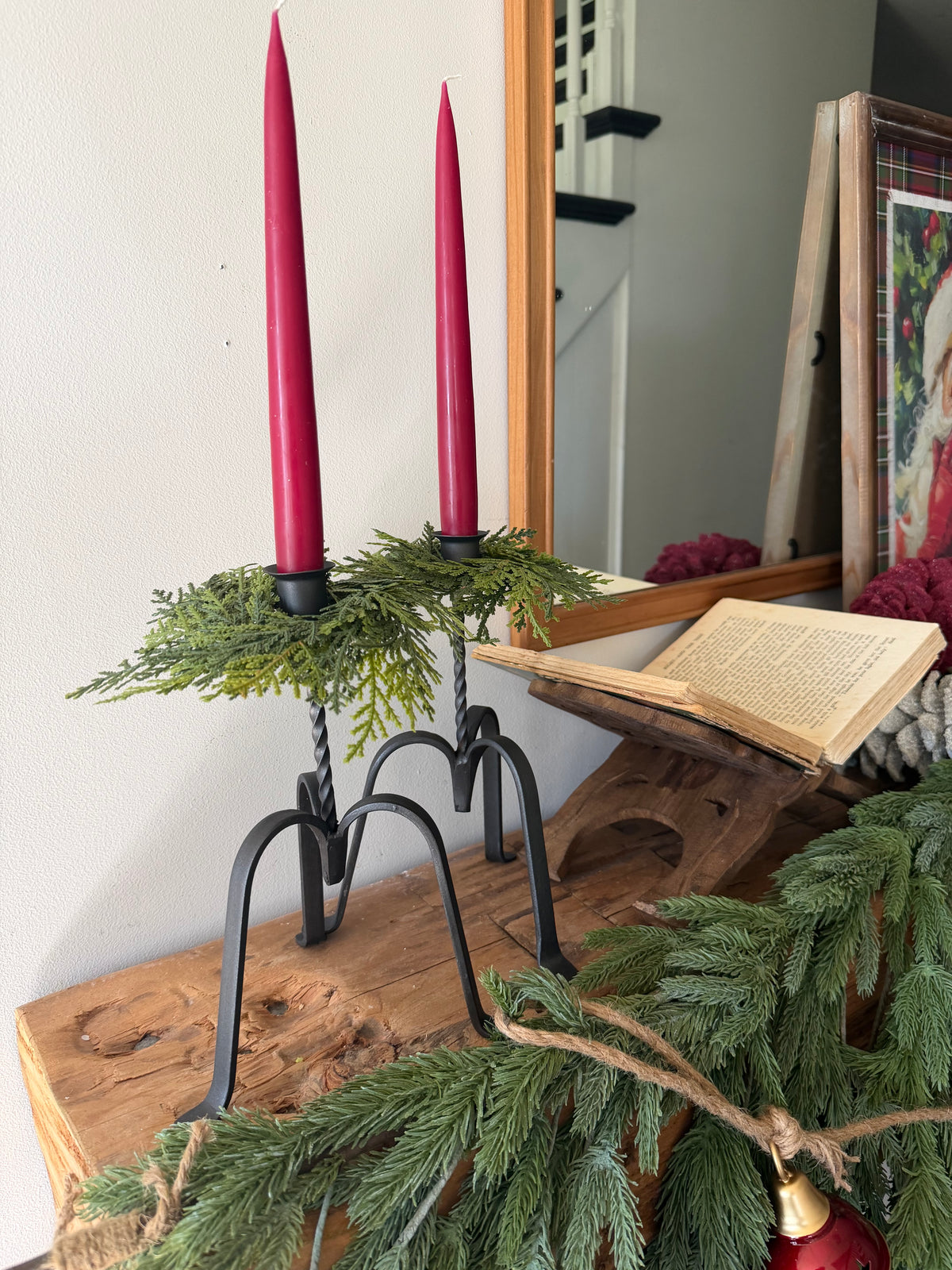 Real Touch Northern White Cedar Taper Wreath