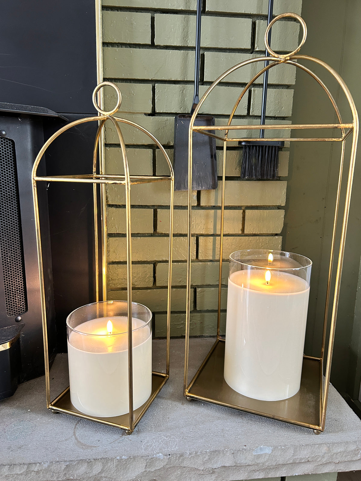 Oversized Simply Ivory Battery Pillar- 6" x 10"