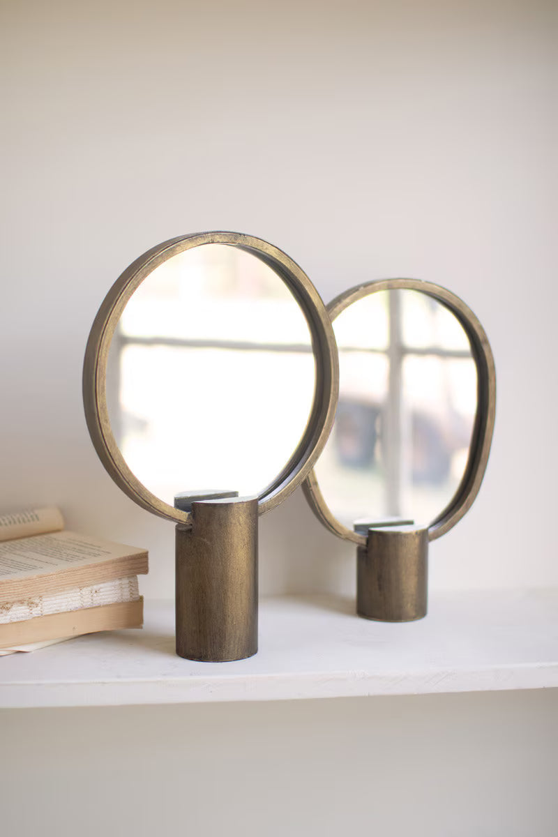 Tabletop Antiqued Gold Mirrors Assorted Sizes