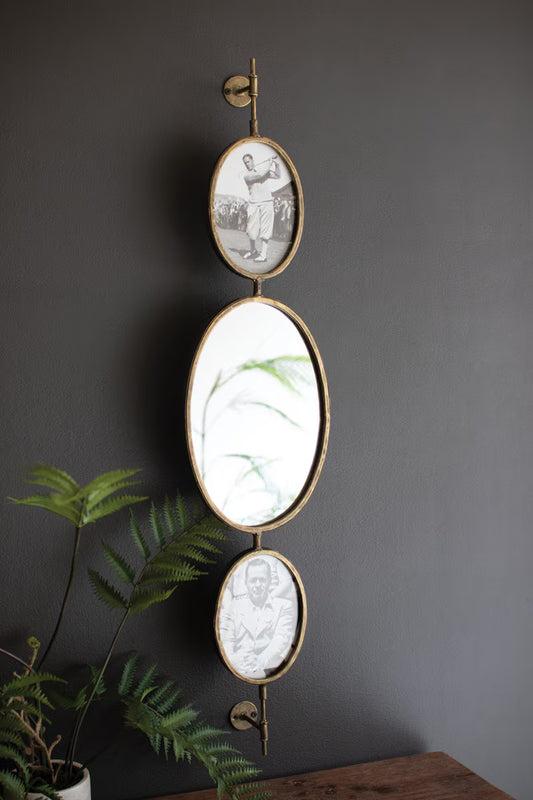 Rotating Mirror and Photo Frame Wall Hanger