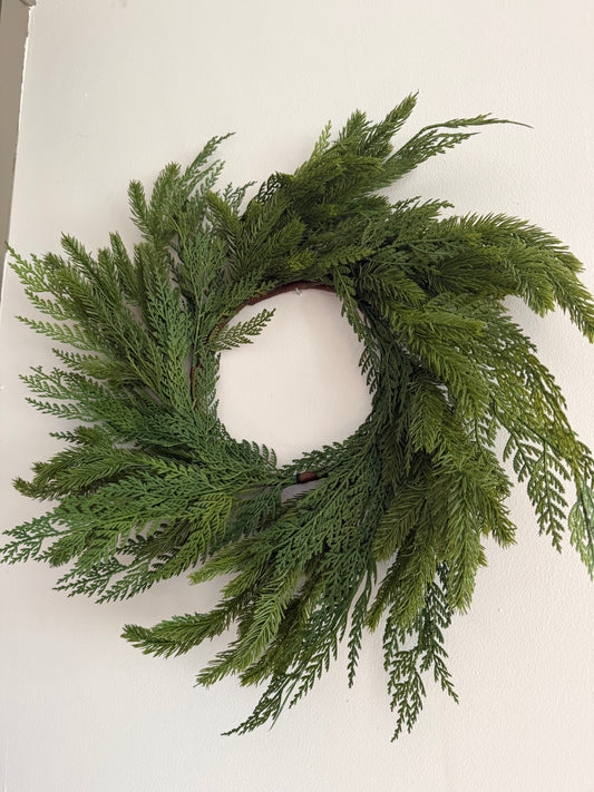 Real Touch Spruce & Cedar Wreath