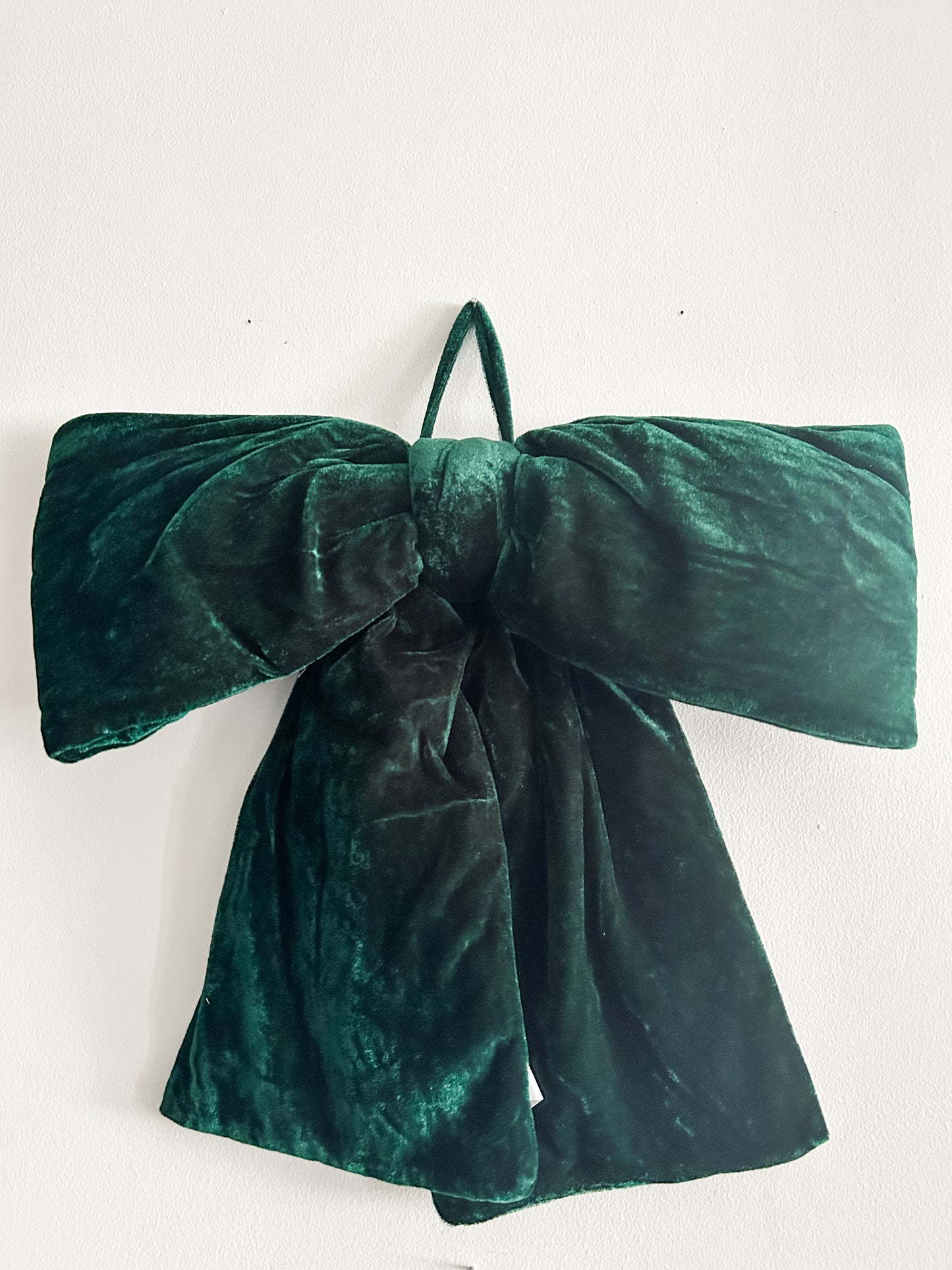 Green Velvet Oversized Stuffed Bow
