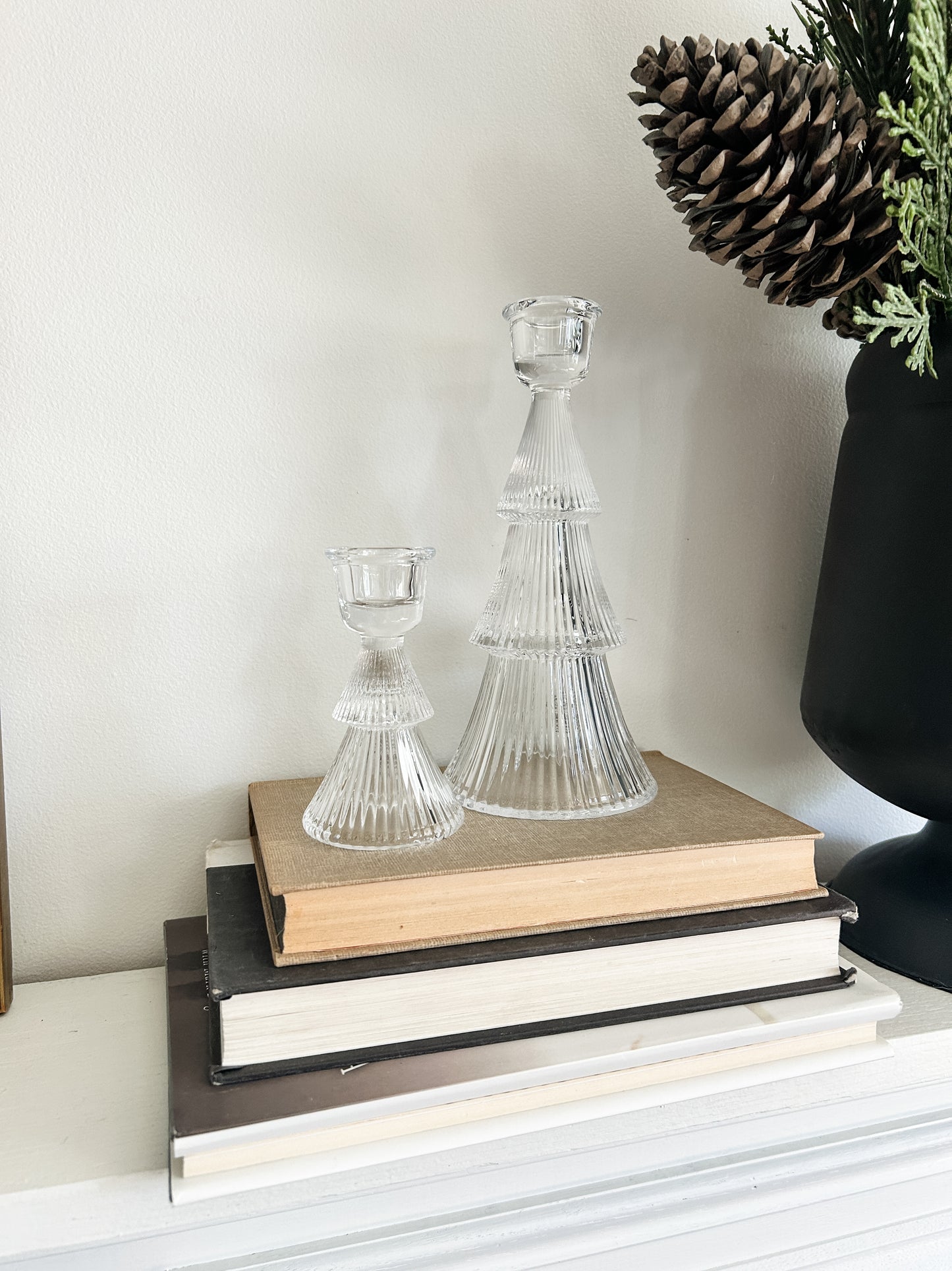 Clear Glass Tree Taper Holders