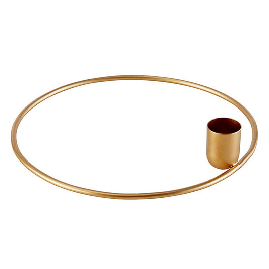 Layering Round Brass Candle Holder- Large