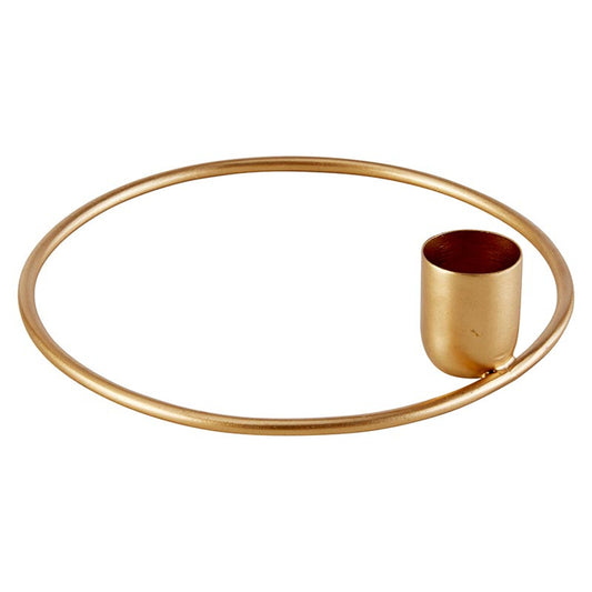 Layering Round Brass Candle Holder- Medium