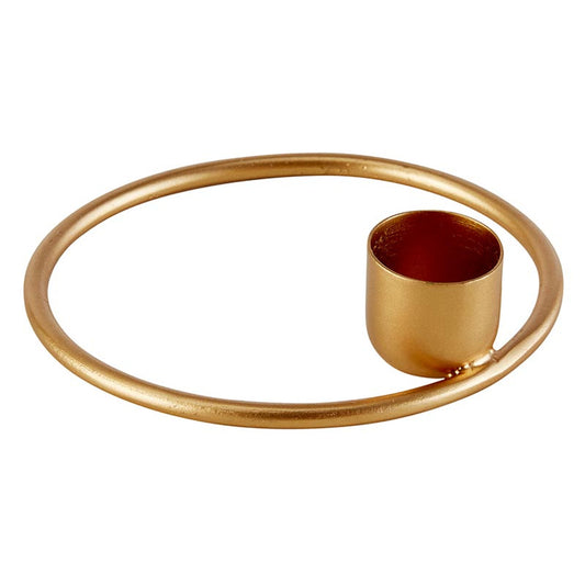 Layering Round Brass Candle Holder- Small