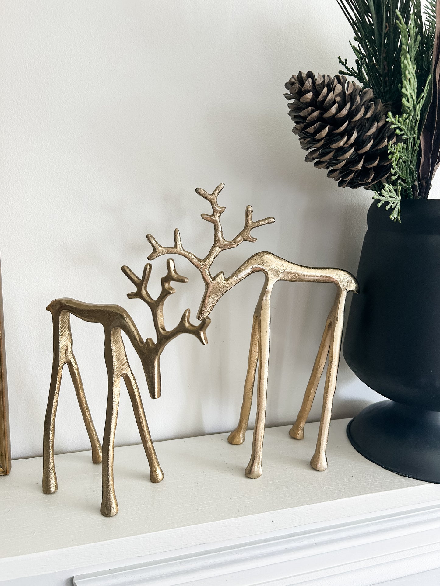 Gold Look Down Reindeers Assorted