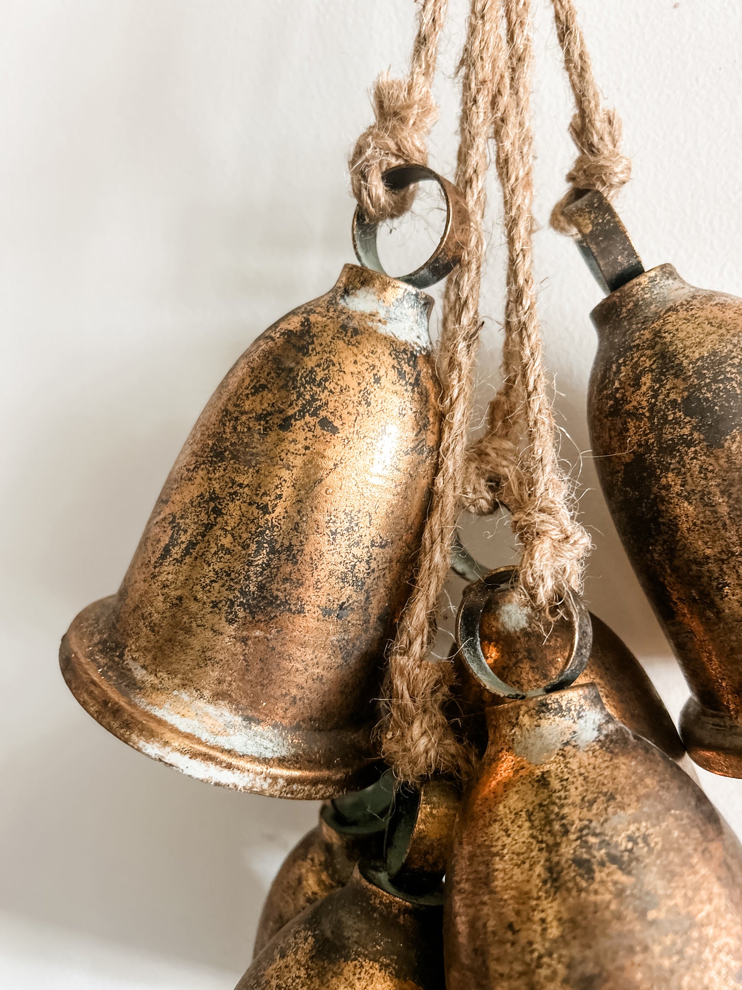 Bronze Patinaed Liberty Bells 6 Piece Cluster