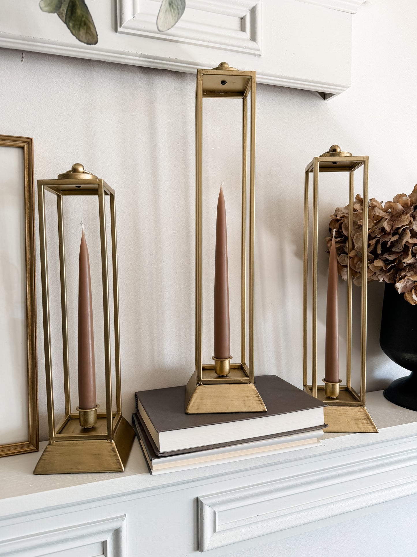 Gold Taper/Pillar Lanterns- Assorted Sizes