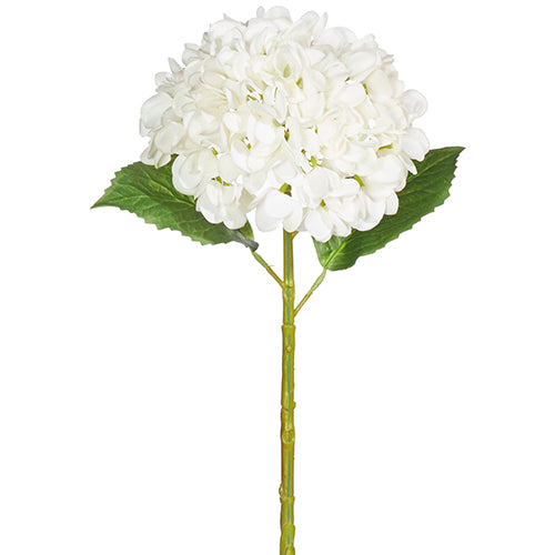 White Real Touch Hydrangea Stem