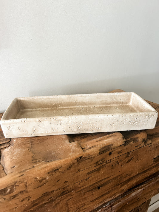 Travertine Look Cement Tray